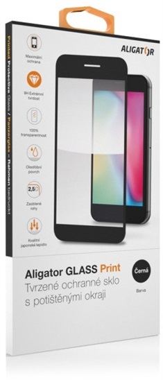ALI GLASS PRINT iPhone 17, černá GLP0274