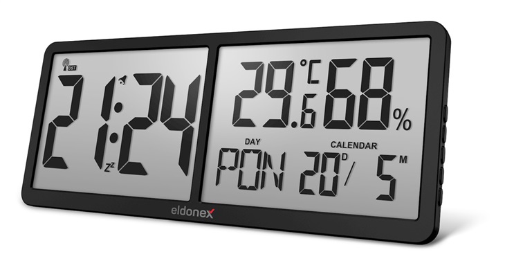 Eldonex ECL-1110-BK nástenné hodiny