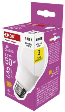 Emos ZQ5E33 LED žárovka Classic A60 / E2