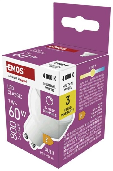 Emos ZQ8E44S LED žárovka Classic MR16 / 