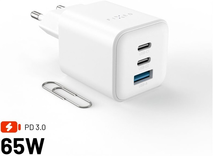 Fixed nabíječka,2xUSB-C,FIXCG65M-2C1A-WH