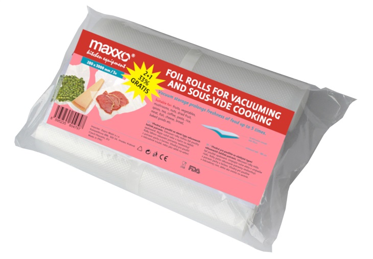 Maxxo vakuovací rolky 28x300cm 2+1 zdarm