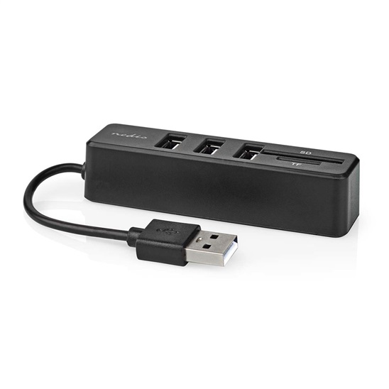Nedis USB Hub Čtečka CCGB60250BK01
