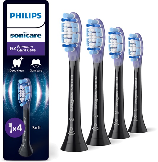 Philips Premium Gum Care, 4 pcs, black