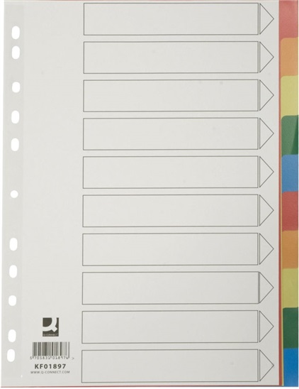 Q-CONNECT PBS850262 Rozlišovače A4 plast